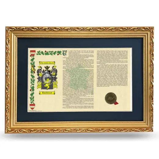 Montferrand Deluxe Armorial Landscape Framed - Gold
