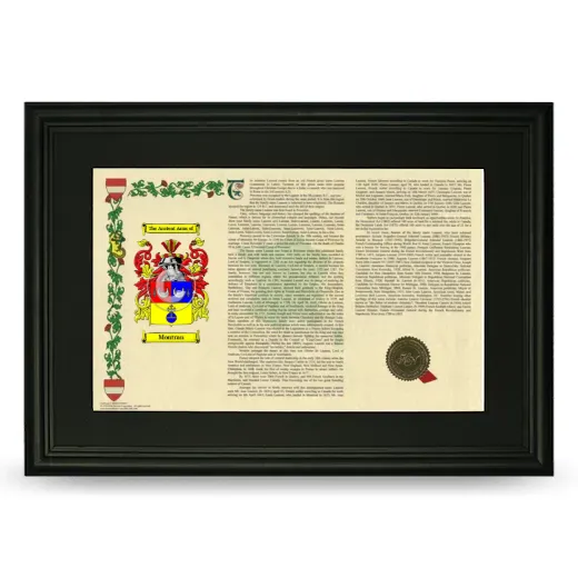 Montran Deluxe Armorial Landscape Framed- Black