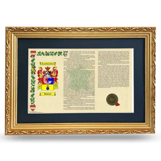 Montran Deluxe Armorial Landscape Framed - Gold