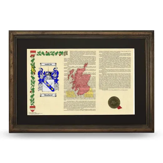Moorhead Deluxe Armorial Landscape Framed - Brown