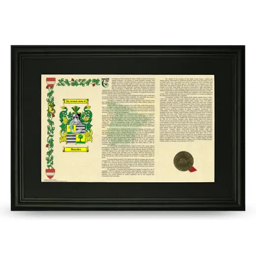 Morales Deluxe Armorial Landscape Framed- Black