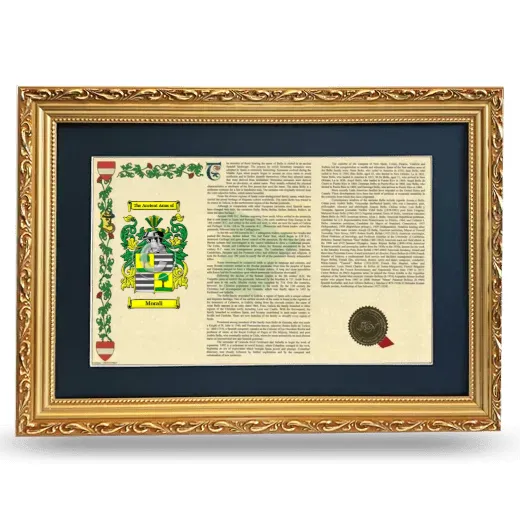 Morali Deluxe Armorial Landscape Framed - Gold