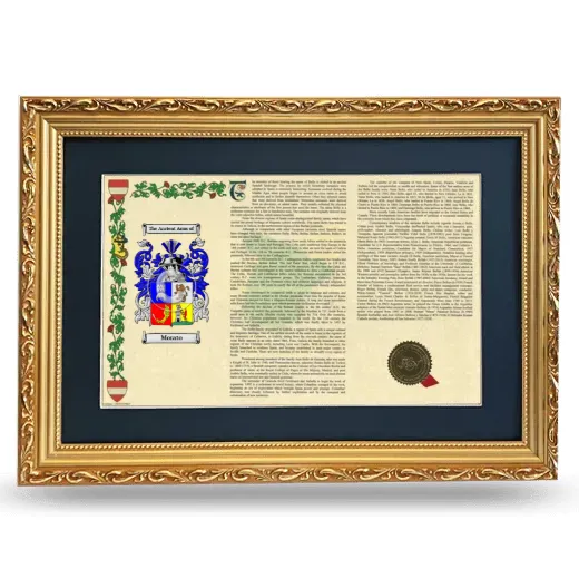 Morato Deluxe Armorial Landscape Framed - Gold