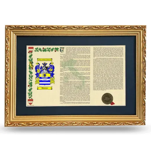 Moresco Deluxe Armorial Landscape Framed - Gold