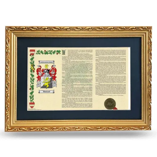 Mostand Deluxe Armorial Landscape Framed - Gold
