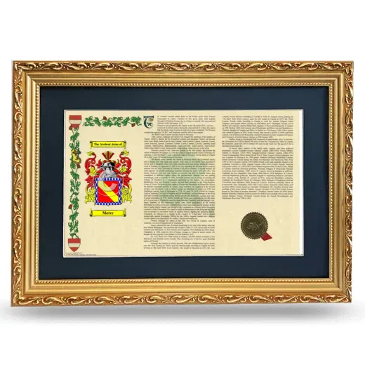 Moter Deluxe Armorial Landscape Framed - Gold