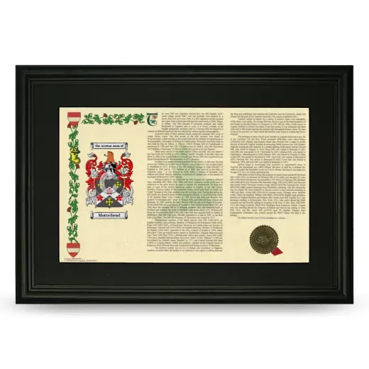 Motterhead Deluxe Armorial Landscape Framed- Black