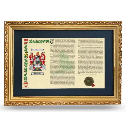 Motterhead Deluxe Armorial Landscape Framed - Gold
