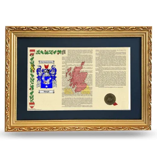 Mough Deluxe Armorial Landscape Framed - Gold