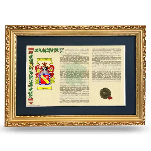 Moutier Deluxe Armorial Landscape Framed - Gold