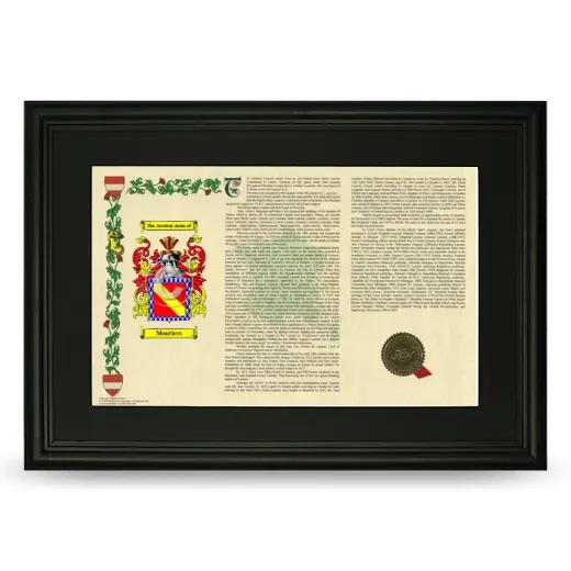 Moutiers Deluxe Armorial Landscape Framed- Black