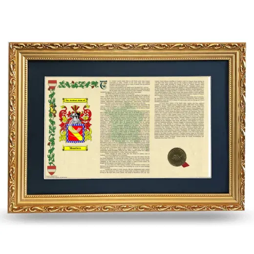 Moutiers Deluxe Armorial Landscape Framed - Gold