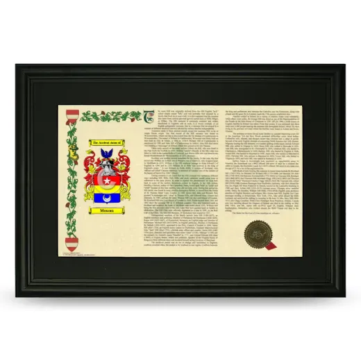 Moxom Deluxe Armorial Landscape Framed- Black