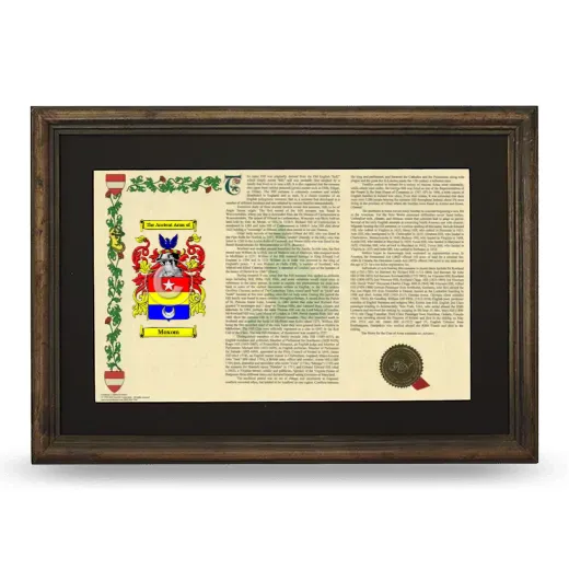 Moxom Deluxe Armorial Landscape Framed - Brown