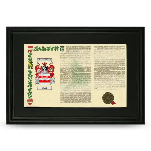 Muddit Deluxe Armorial Landscape Framed- Black
