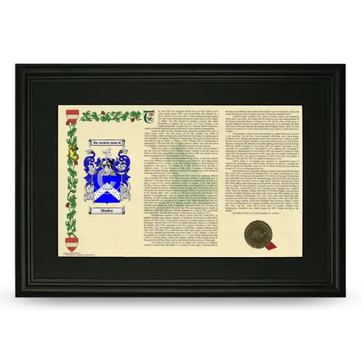 Mudey Deluxe Armorial Landscape Framed- Black