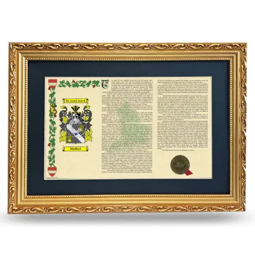 Mudford Deluxe Armorial Landscape Framed - Gold