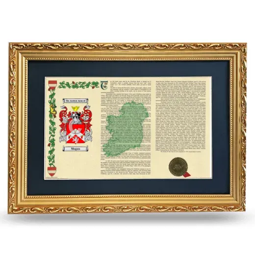 Mugan Deluxe Armorial Landscape Framed - Gold