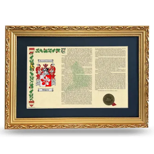 Mulgrew Deluxe Armorial Landscape Framed - Gold