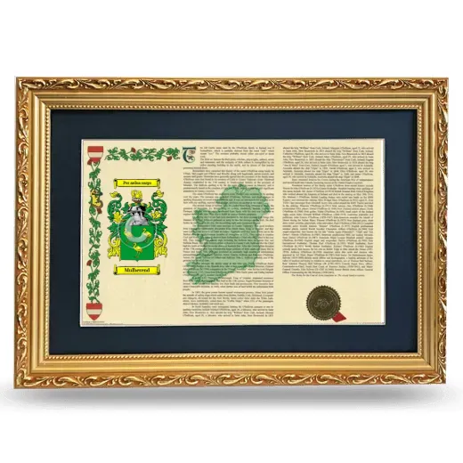 Mulherend Deluxe Armorial Landscape Framed - Gold