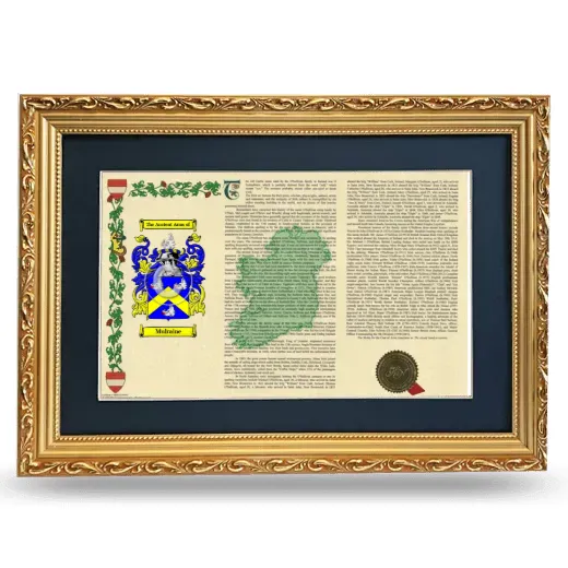 Mulraine Deluxe Armorial Landscape Framed - Gold