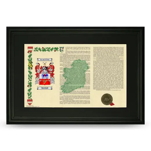 Mulvihill Deluxe Armorial Landscape Framed- Black