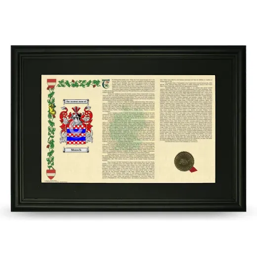 Munsch Deluxe Armorial Landscape Framed- Black