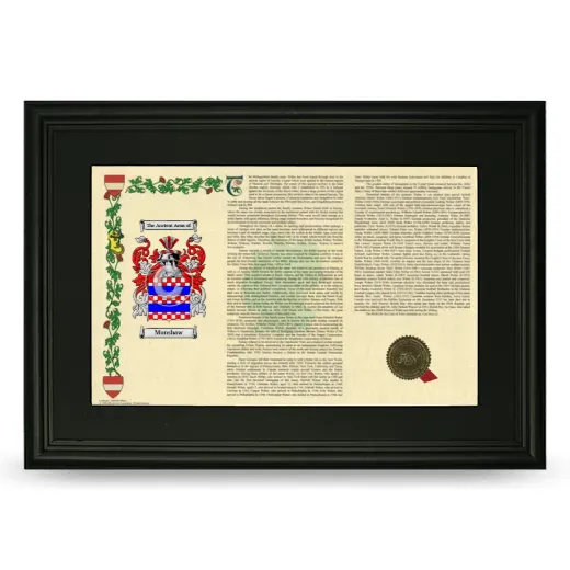 Munshaw Deluxe Armorial Landscape Framed- Black