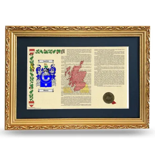 Murey Deluxe Armorial Landscape Framed - Gold