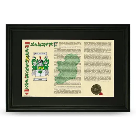 Murff Deluxe Armorial Landscape Framed- Black