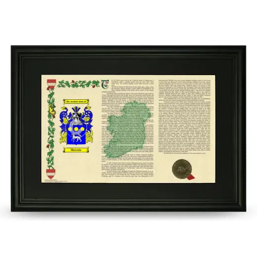Murrain Deluxe Armorial Landscape Framed- Black