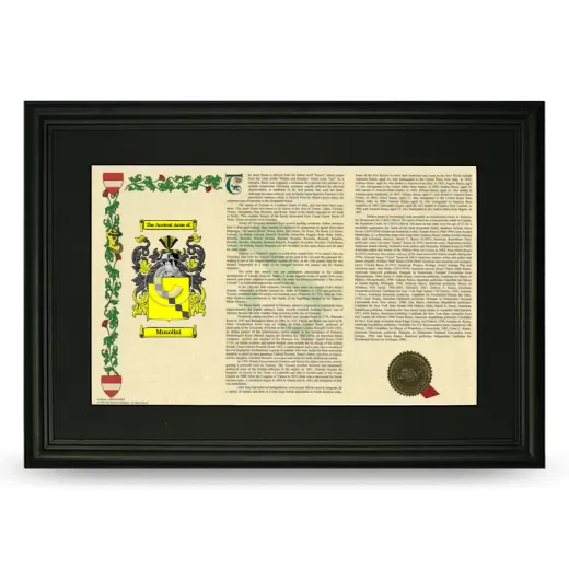 Musolini Deluxe Armorial Landscape Framed- Black
