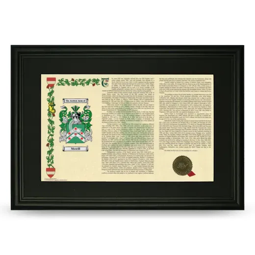 Mustill Deluxe Armorial Landscape Framed- Black