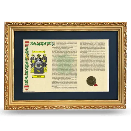 Myno Deluxe Armorial Landscape Framed - Gold
