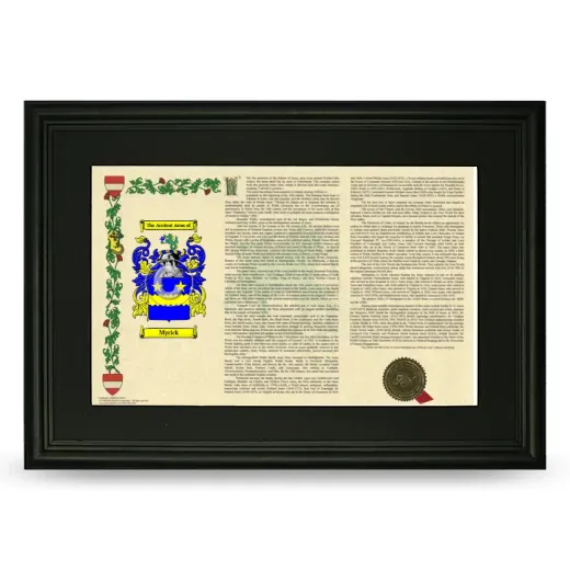 Myrick Deluxe Armorial Landscape Framed- Black