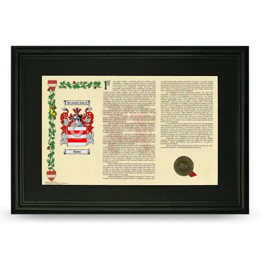 Naess Deluxe Armorial Landscape Framed- Black