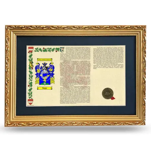 Naggy Deluxe Armorial Landscape Framed - Gold