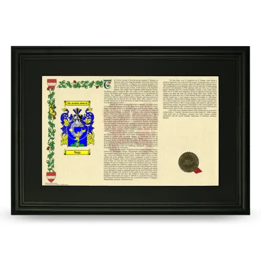 Nagy Deluxe Armorial Landscape Framed- Black