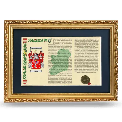 Nally Deluxe Armorial Landscape Framed - Gold