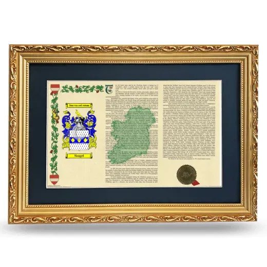 Nangel Deluxe Armorial Landscape Framed - Gold