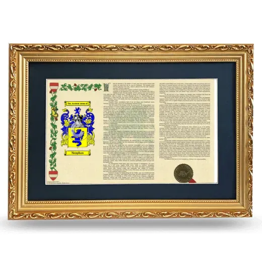 Nanphan Deluxe Armorial Landscape Framed - Gold