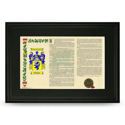 Nanphane Deluxe Armorial Landscape Framed- Black