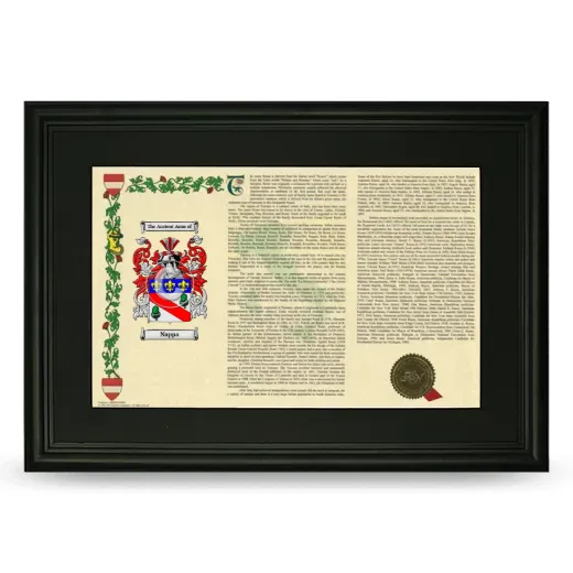 Nappa Deluxe Armorial Landscape Framed- Black
