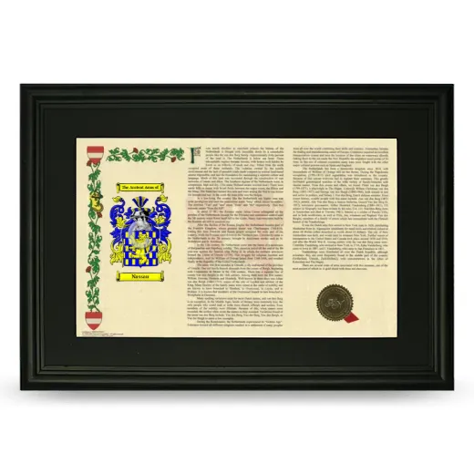 Nassau Deluxe Armorial Landscape Framed- Black