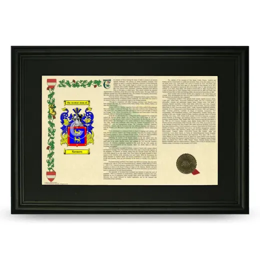 Navares Deluxe Armorial Landscape Framed- Black