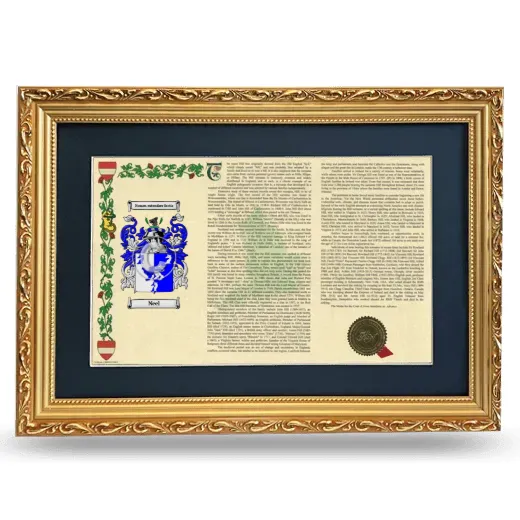 Neel Deluxe Armorial Landscape Framed - Gold
