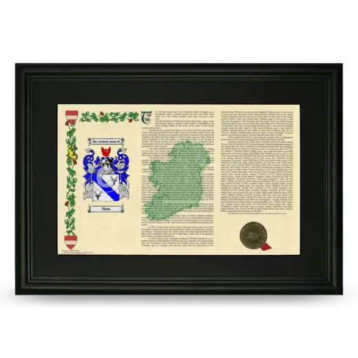 Nees Deluxe Armorial Landscape Framed- Black
