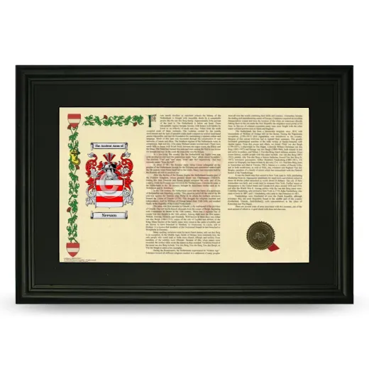 Neesam Deluxe Armorial Landscape Framed- Black