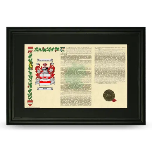 Nesh Deluxe Armorial Landscape Framed- Black