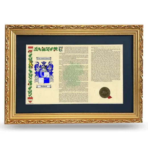 Neubeck Deluxe Armorial Landscape Framed - Gold